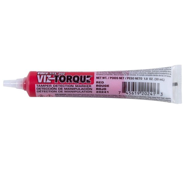Vinz Torque 202 Tamper Detection Marker Adhesive Bright Red Inspection Paste