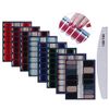 8 Sheets Full Wraps Nail Polish Stickers with 1 Pcs Nail File, Mwoot Self-Adhesive Nail Art Decals Strips Gradient Glittery Manicure Kits for Women