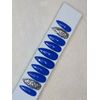 Royal Blue & silver crystals Bling press on nails stiletto diamond full set