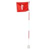 Dilwe Pin Flags, 5 Sections Removable Putting Green Flagpole and Hole Cup Set Practicing Accessory with Red Flag