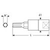 Steckschlüssel 1/2" für Torx Schrauben T55
