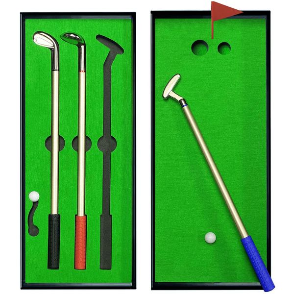 Golf Pen Set & Mini Desktop Golf Putting Green Game for Dad, Mom, Men, Women, Boss, Coworker, Teen Boys on - Fun Office Desk Toys and Unique Christmas Stocking Stuffers