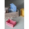 Ay-Kasa Folding Crate, Sturdy Folding Box, Plastic, Stackable, Milk Tea, Mini (27 x 17 x 11 cm)
