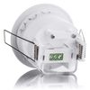 SEBSON Motion Detector Indoor, Flush mounted, HF Sensor LED suitable, Ceiling Mounting, programmable, Movement Sensor Range 2-16m/ 360°, max. 1200/300W