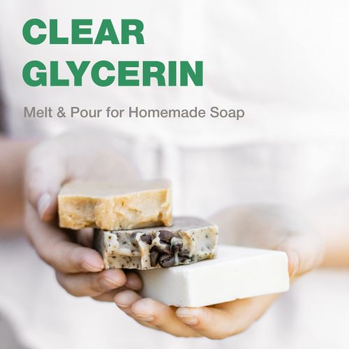 Soapeauty Clear Soap Base Glycerin Melt and Pour | Detergent Free | Natural Moisturizing Bar for Sensitive Skin & Soap Making, Easy to Cut | 2 Lbs