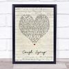 Fingerprint Designs Cough Syrup Script Heart Song Lyric Print