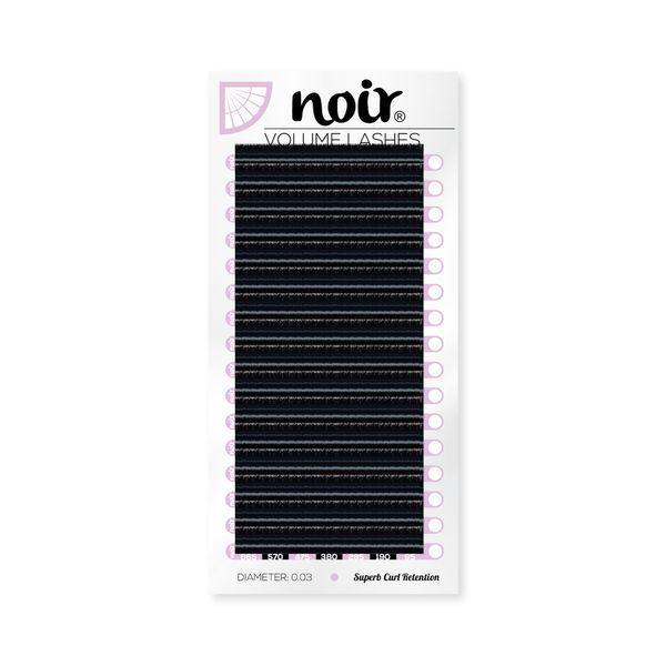 Noir Volume Lashes Mega Volume Lashes Individual 0.03 D curl 12mm Eyelash Extensions