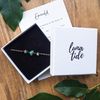 Emerald Beaded Chain Anklet in Bronze