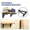 Folding Shelf Brackets, 8 Inch 4 Pcs Foldable Heavy Duty Collapsible Wall Mounted Space-Saving