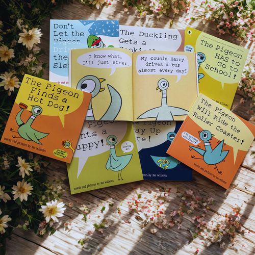 9PCS Pigeon Books Mo Willems Don’t Let The Pigeon Drive The Bus Book Series, Mo Willems Books Set for Family Reading
