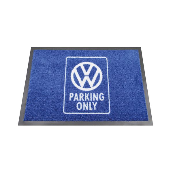 VW Collection BUDM06 Doormat VW Parking Only Blue