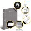 HERMA Elastic Folder Translucent in White A3, Sturdy Plastic, with 3 Inner Flaps, 1 Span Folder