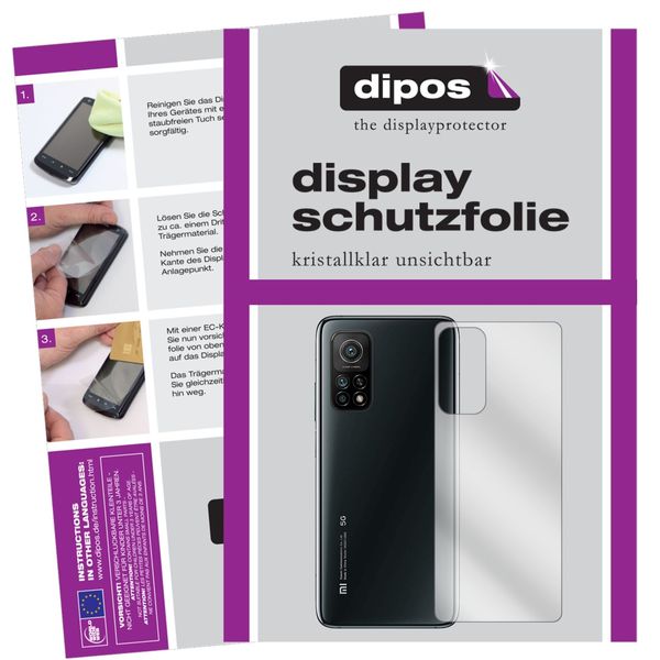5x Screen Protector for Xiaomi Mi 10T back Protection Crystal Clear dipos