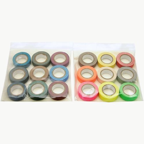 JVCC Mini Spike Tape Multi-Pack: 1/2 in. x 6 ft. / Assorted (Black,Burgundy,Dark Blue,Dark Green,Electric Blue,Olive Drab,Purple,Tan,Teal) / 9 rolls [9 rolls/pack]