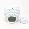 Matte White Buddha Head Oil Burner Ceramic 14 cm