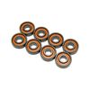 Bronson Speed Co Raw Skateboard Bearings One Size Silver/Orange