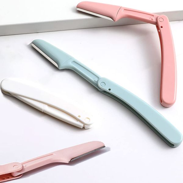 4 PCS Face Razors for Women, Dermaplaning Blades for Face, Eyebrow Razor Shaper, Lady Face Shavers for Women, Facial Hair Peach Fuzz Remover