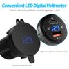 USB Fast Car Charger Type-C QC3.0 Power Charging Socket LED Digital Voltmeter US