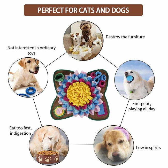 Dogs Snuffle Mat Pet Leak Food Anti Choking Mat Cat Dog Training