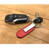 Ford Maverick Red PU Leather Strap Silver Metal Bar Key Chain