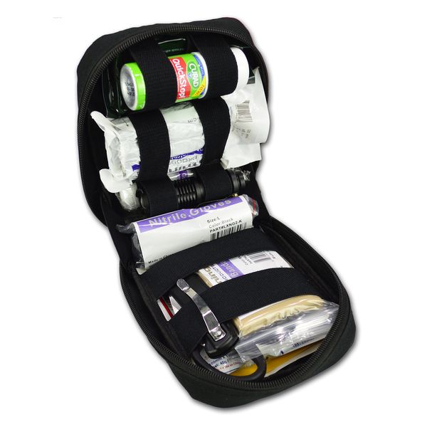 Lightning X Trauma & Bleeding Control Individual First Aid Kit w/Tactical MOLLE IFAK Pouch - BLACK