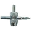 4-Way Tire Valve Core Remover Tool & Stem Installation With 4 Valve Cores Kit