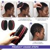 Hair Sponge Brush, Afro Curl Sponge Brush for Curls Dread Coils Hair Twist Wave Sponges Curling Brushes Small & Big Holes 2 Pcs
