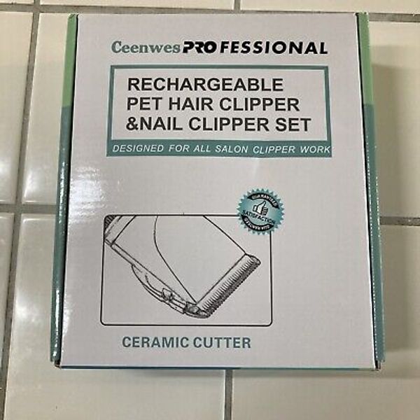 Ceenwes Professional Rechargeable Pet Hair Clipper & Nail Clipper Set  Extras