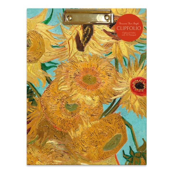 Robert Frederick Clipboard Folder With Notepad – Van Gogh Sunflowers Design