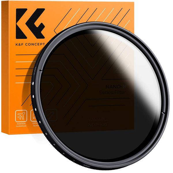 K&F Concept B-Serie 55mm ND Filter Variabler ND2-ND400 (1-9 Stop) Slim Neutral Graufilter