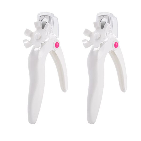 2 Pezzi Acrilico Nail Clipper Tip Cutter Gel Falso Nail Clipper Regolabile In Acciaio Inox Chiodo Cuticola Bordo Trimmer Nail Manicure Strumenti (bianco)