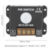 Brrnoo DC 12V 24V 30A PIR Sensor Switch Panel Light Human Body Infrared Motion Sensor LED Strip Dimmer