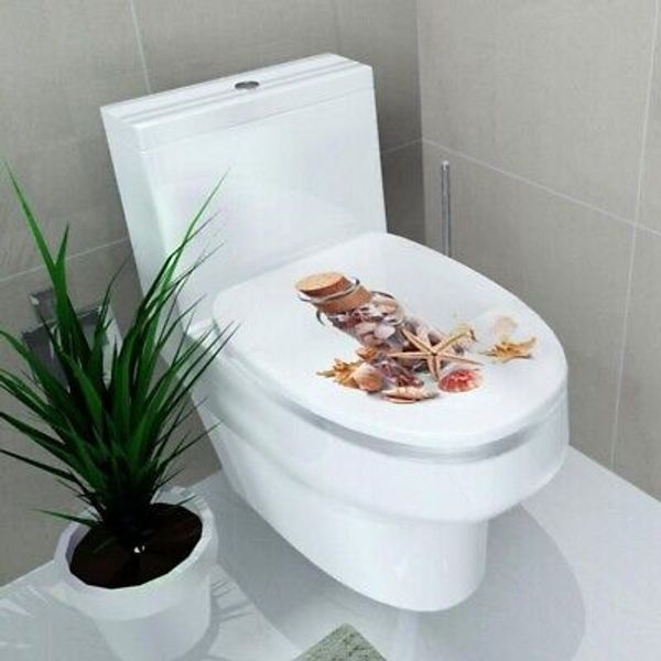 Bathroom Toilet Seat Lid Decal Starfish Wall Sticker Removable Vinyl Home Decor