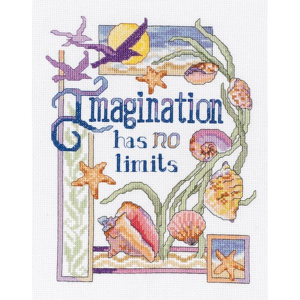 Janlynn Counted Cross Stitch Kit, Imagination Has No Limits