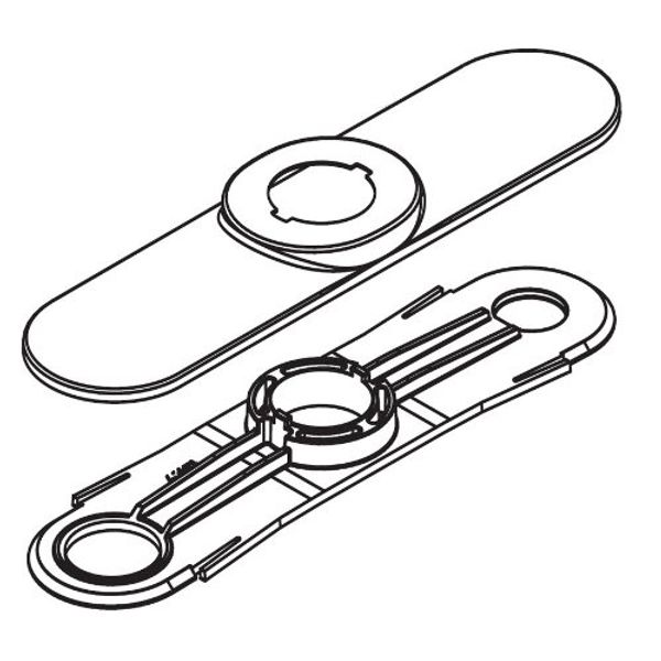 Moen 131383BL Matte Black Replacement Escutcheon Plate