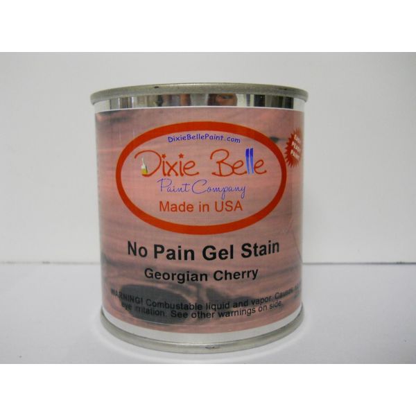 New Dixie Belle No Pain Gel Stain Oil Based 1/2 Pint 8 ounce Georgian Cherry