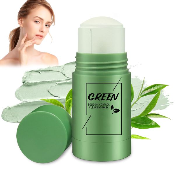 Green Mask Stick,Green Tea Mask Stick per il Controllo Profondo Dell'Olio, Maschera punti neri,Regolazione Acqua Olio in Equilibrio,Pulisci in Profondità lo Sporco Della Pelle