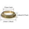 HJTOOK 2pcs 3/4" Female Thread Brass Pipe Flange Hex Lock Nut for Pipe Application and Connection