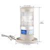 Heschen LED Bulb Warning Light Tower Signal Light, 24VDC, White, 2 Wires