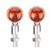 Qiilu 2Pcs Motorcycle Turn Lamp Indicator Light Modification Accessory(Silver Yellow Cover) E8e653