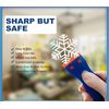 Plastic Razor Blade Scraper Set Label Removal - 6 Scrapers 60 Replacement Blades