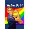 CafePress Rainbow Rosie Sticker (Rectangular) Rectangle Bumper Sticker Car Decal