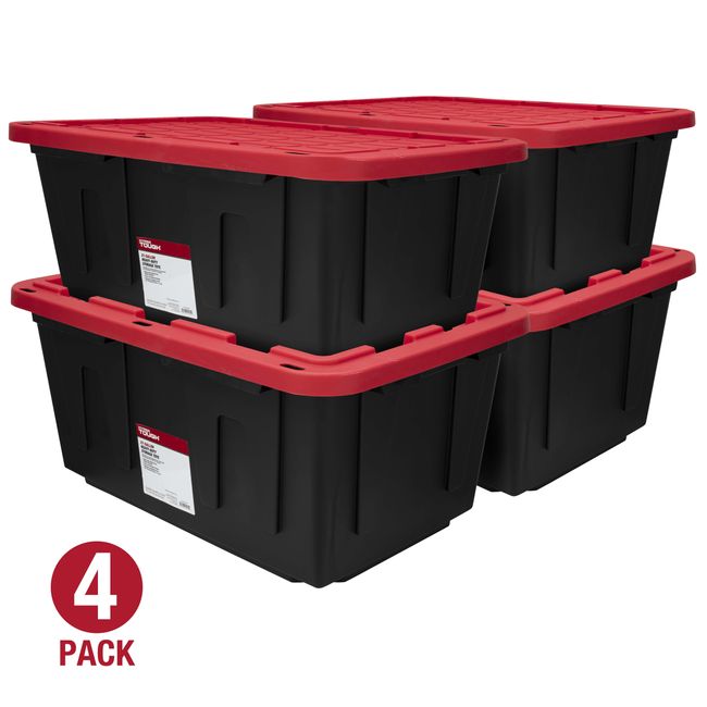 Sterilite 8PCS 18 Gallon Plastic Storage Containers Tote Box Storage Bin Set