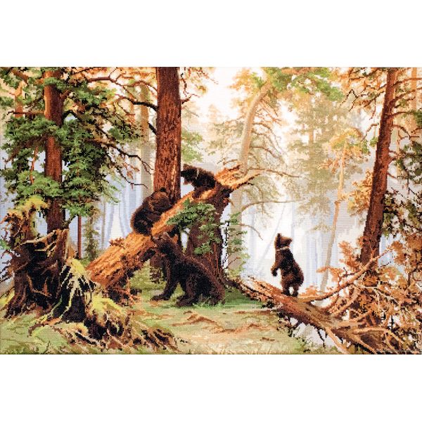 Luca-S Morning in The Pine Forest Counted Cross Stitch Kit