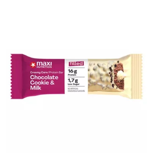 Maxi Nutrition Creamy Core Cookies & Milk Protein Bar 45G 12S