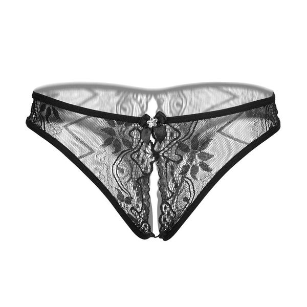 Women Sexy Lace Shorts Women Underwear Panties Thong, black (black 19-3911tcx), Free Size