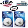Bath Tub Drain Stopper with Chain Rubber Material (2 Pack), White Color - New
