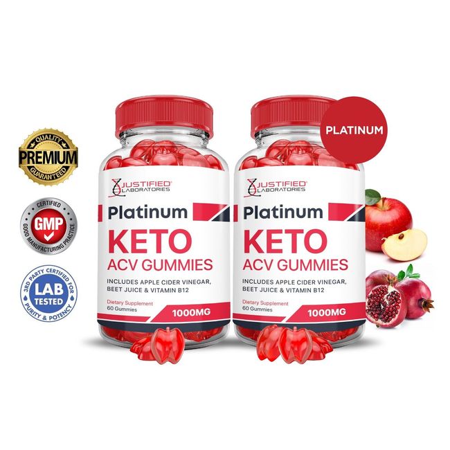 Platinum Keto ACV Gummies 1000MG Apple Cider Vinegar 120 Gummys