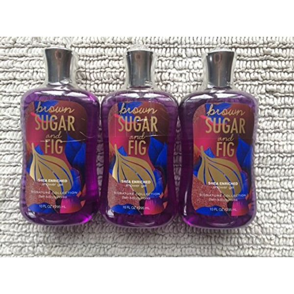 Bath & Body Works Brown Sugar and Fig Shower Gel 3 Pak~Gift Set~ 10 FL OZ each