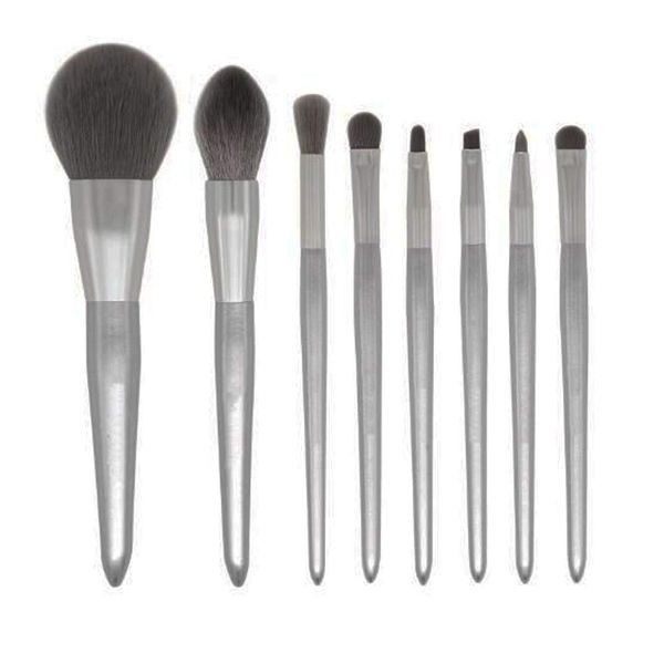 Makeup Brush Set-Ruicoo 8pcs Makeup Brush Foundation Loose Powder Blush Eye Shadow Brush Kit Plant Fiber and Solid Wood Brush Handle Makeup Brush Cleaning Makeup Sponge Puff Brush Cleaner